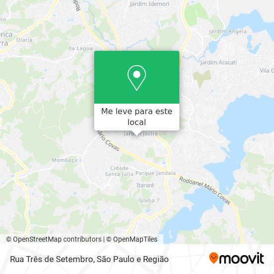 Rua Três de Setembro mapa