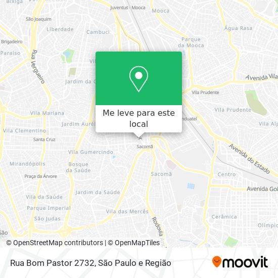 Rua Bom Pastor 2732 mapa
