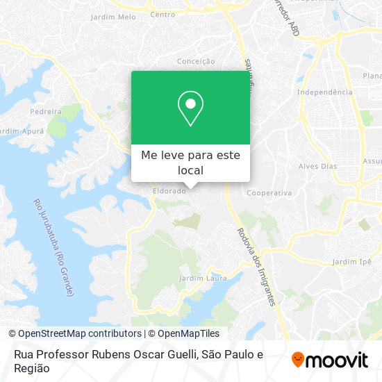 Rua Professor Rubens Oscar Guelli mapa