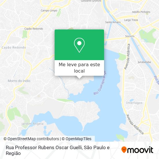 Rua Professor Rubens Oscar Guelli mapa