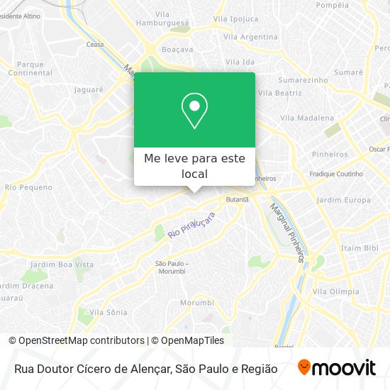 Rua Doutor Cícero de Alençar mapa