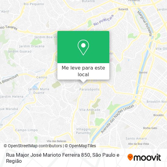 Rua Major José Marioto Ferreira 850 mapa