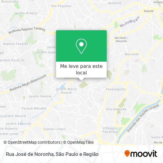 Rua José de Noronha mapa