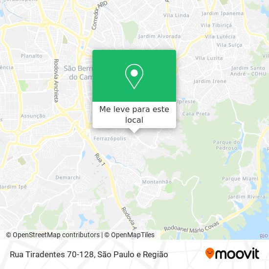 Rua Tiradentes 70-128 mapa