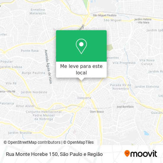 Rua Monte Horebe 150 mapa