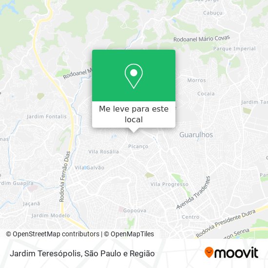 Jardim Teresópolis mapa