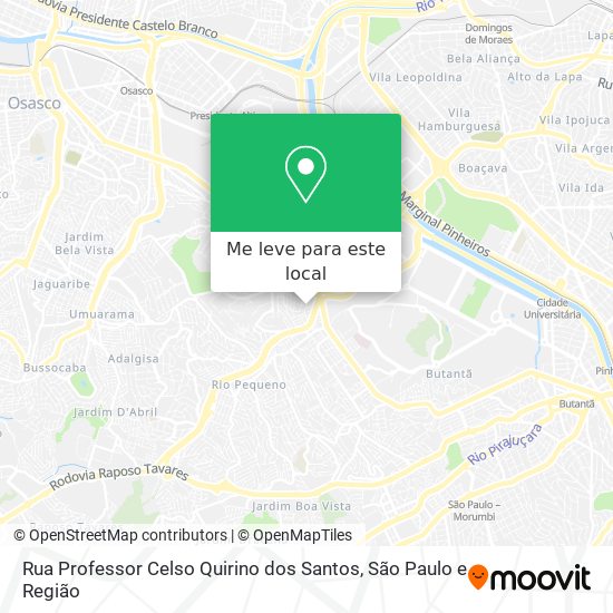 Rua Professor Celso Quirino dos Santos mapa