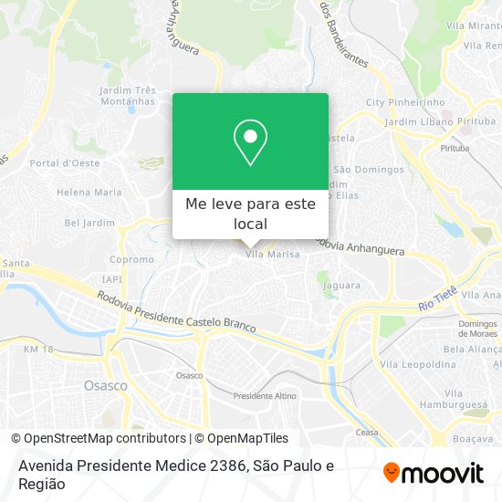 Avenida Presidente Medice 2386 mapa