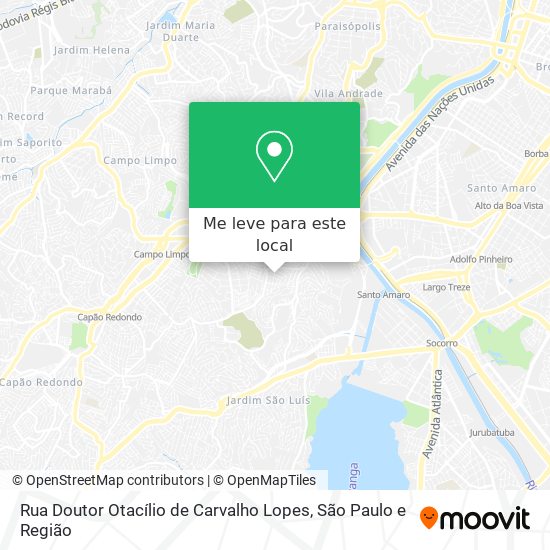 Rua Doutor Otacílio de Carvalho Lopes mapa