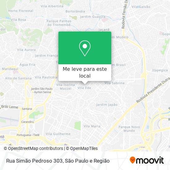 Rua Simão Pedroso 303 mapa