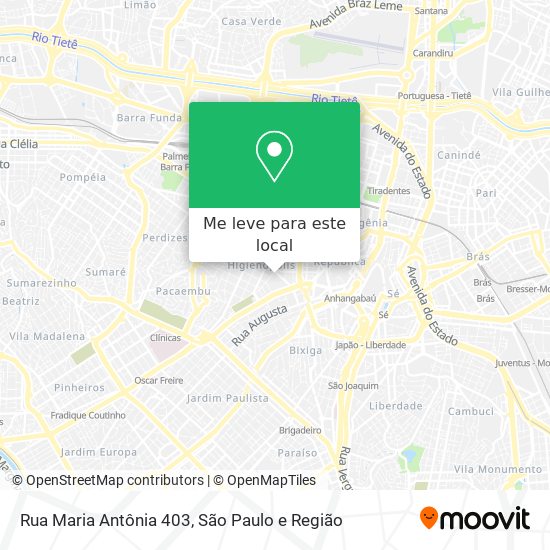 Rua Maria Antônia 403 mapa