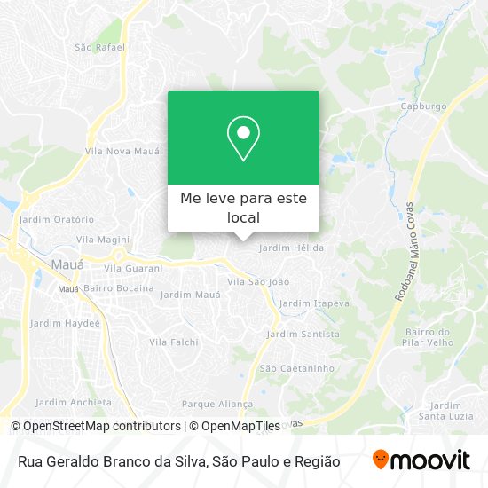 Rua Geraldo Branco da Silva mapa