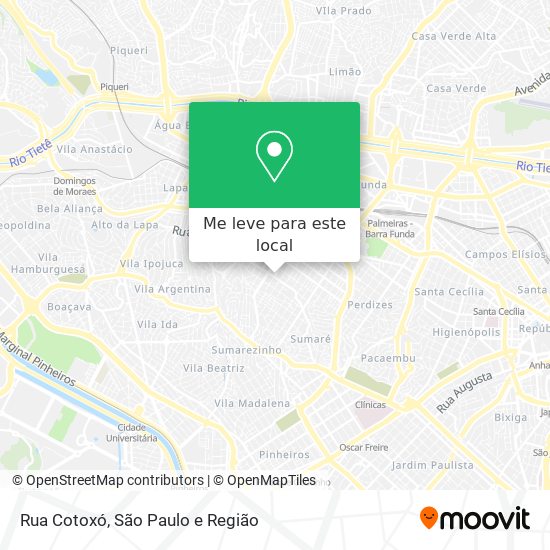 Rua Cotoxó mapa