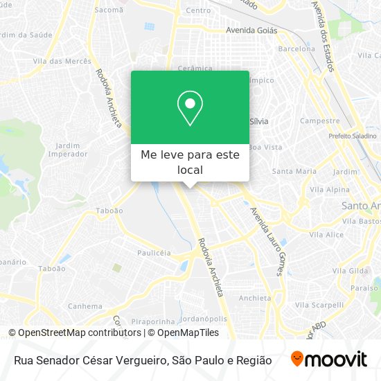 Rua Senador César Vergueiro mapa