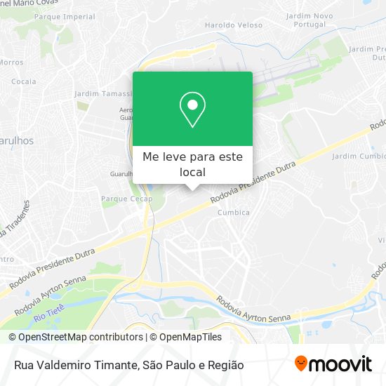 Rua Valdemiro Timante mapa