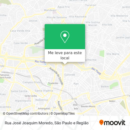 Rua José Joaquim Moredo mapa