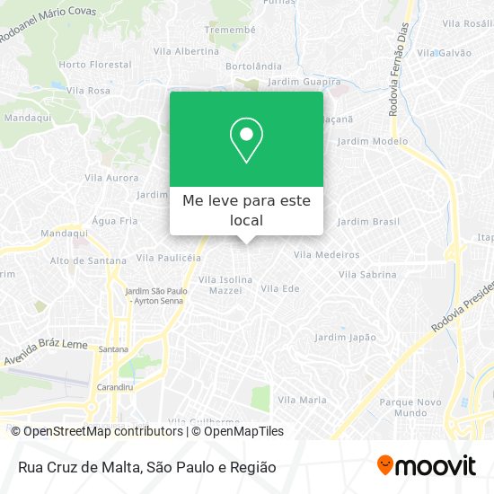 Rua Cruz de Malta mapa