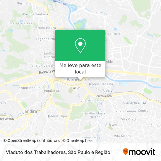 Viaduto dos Trabalhadores mapa