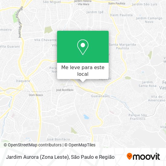 Jardim Aurora (Zona Leste) mapa