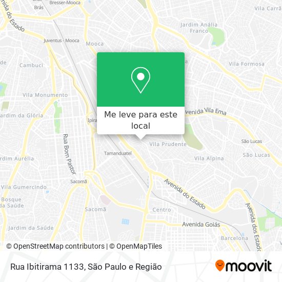Rua Ibitirama 1133 mapa