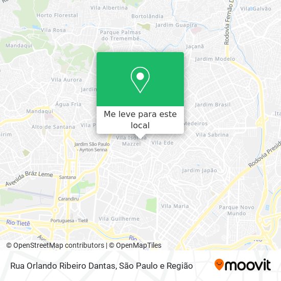 Rua Orlando Ribeiro Dantas mapa
