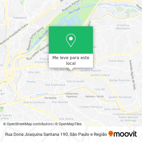 Rua Dona Joaquina Santana 190 mapa