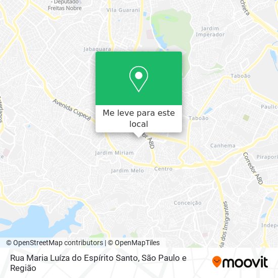 Rua Maria Luíza do Espírito Santo mapa