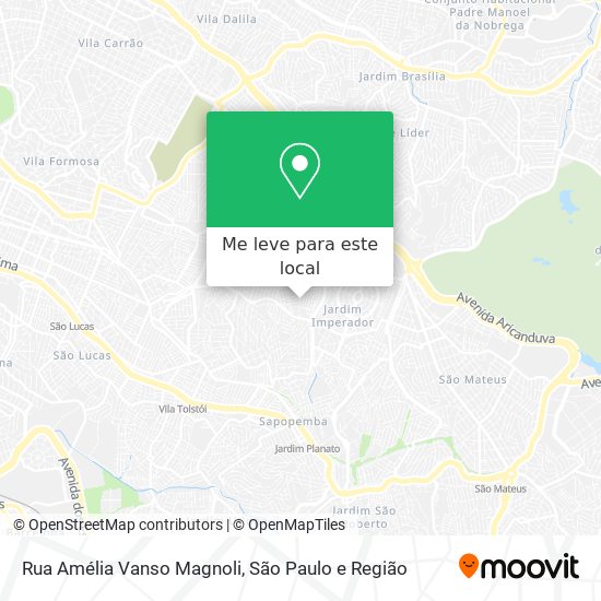 Rua Amélia Vanso Magnoli mapa