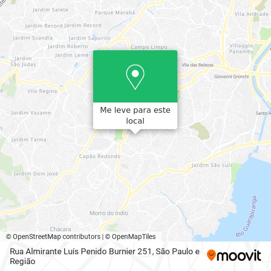Rua Almirante Luís Penido Burnier 251 mapa