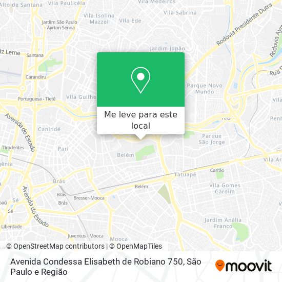 Avenida Condessa Elisabeth de Robiano 750 mapa