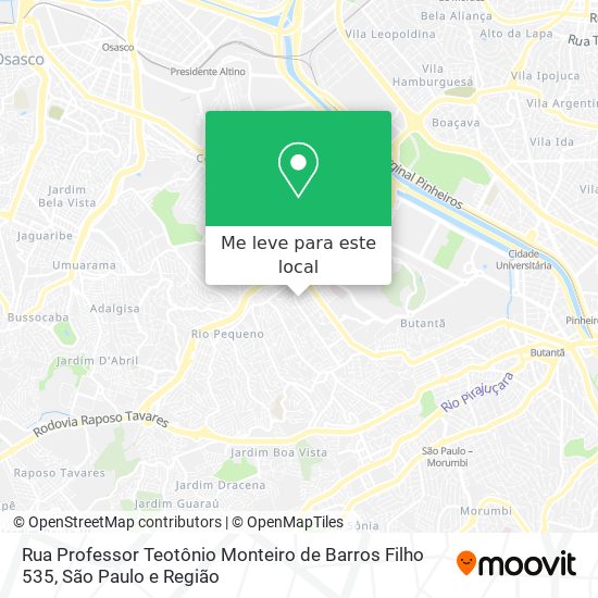 Rua Professor Teotônio Monteiro de Barros Filho 535 mapa