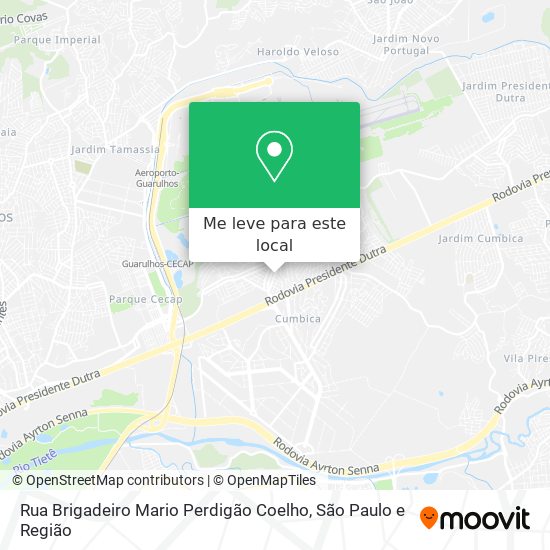 Rua Brigadeiro Mario Perdigão Coelho mapa