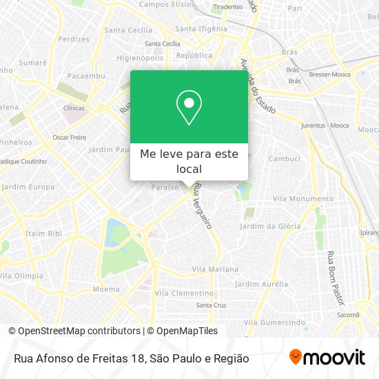 Rua Afonso de Freitas 18 mapa