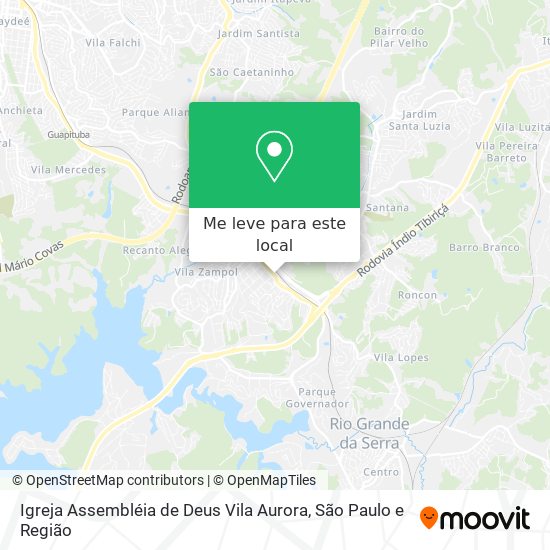 Igreja Assembléia de Deus Vila Aurora mapa