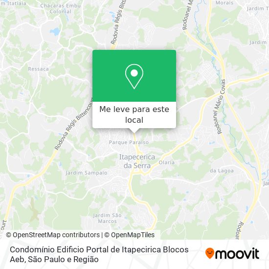 Condomínio Edificio Portal de Itapecirica Blocos Aeb mapa