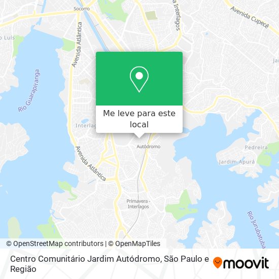 Centro Comunitário Jardim Autódromo mapa
