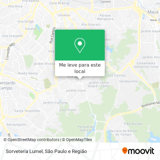 Sorveteria Lumel mapa