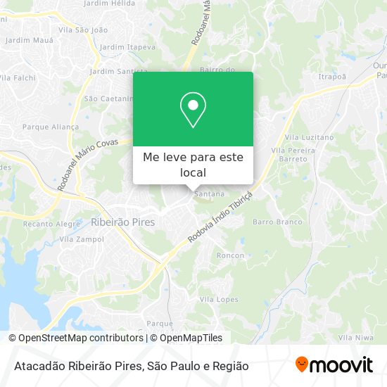 Atacadão Ribeirão Pires mapa