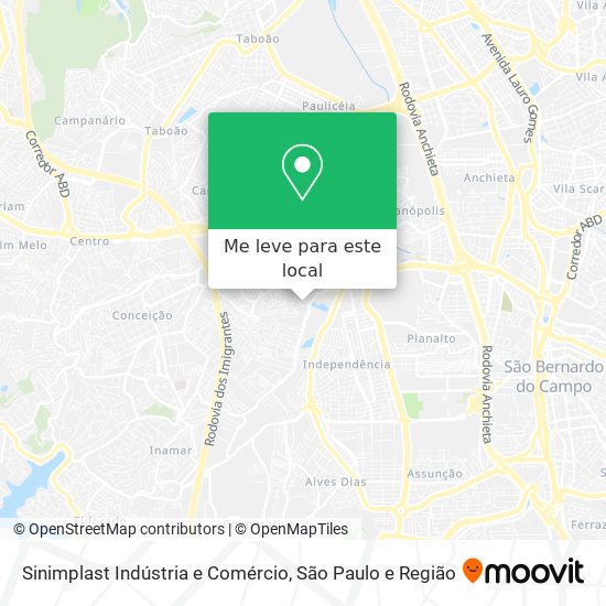 Sinimplast Indústria e Comércio mapa