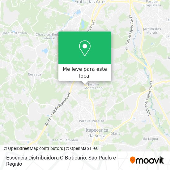 Essência Distribuidora O Boticário mapa