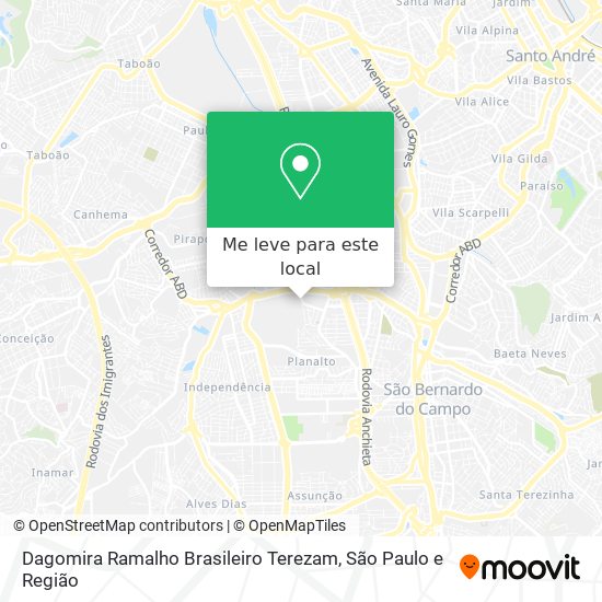 Dagomira Ramalho Brasileiro Terezam mapa