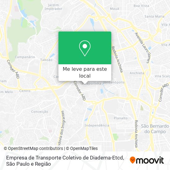 Empresa de Transporte Coletivo de Diadema-Etcd mapa