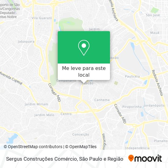 Sergus Construções Comércio mapa