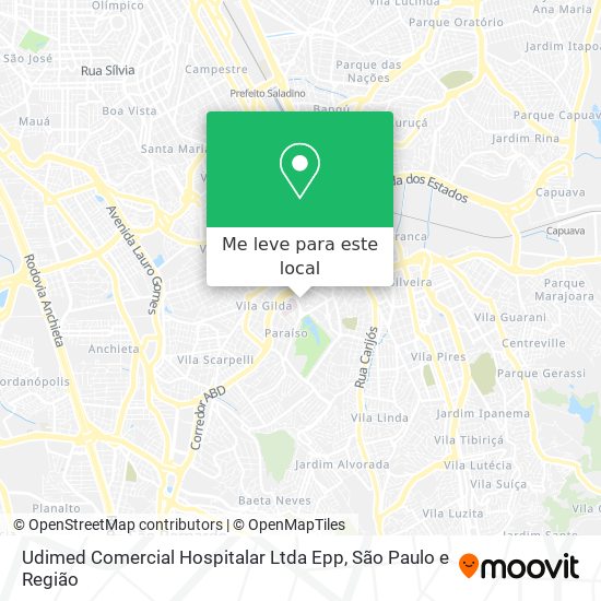 Udimed Comercial Hospitalar Ltda Epp mapa