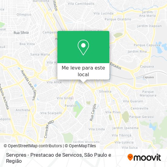 Servpres - Prestacao de Servicos mapa