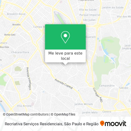 Recriativa Serviços Residenciais mapa