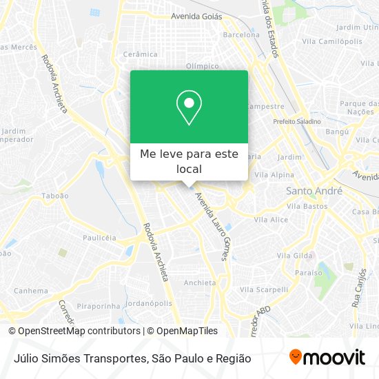 Júlio Simões Transportes mapa