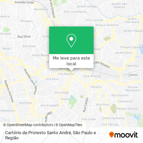 Cartório de Protesto Santo André mapa