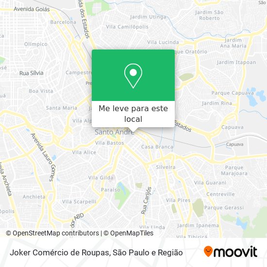 Joker Comércio de Roupas mapa