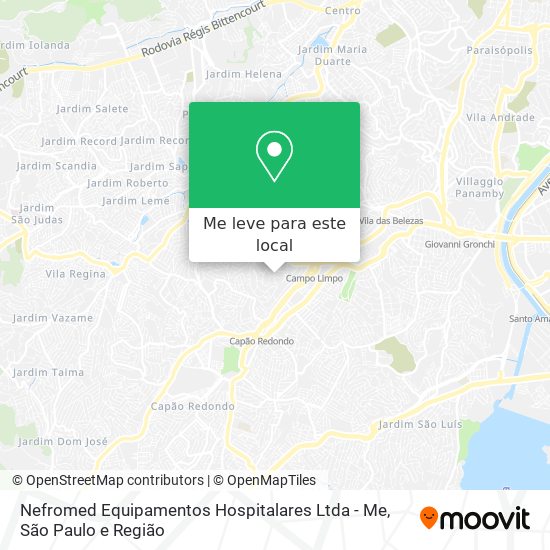 Nefromed Equipamentos Hospitalares Ltda - Me mapa